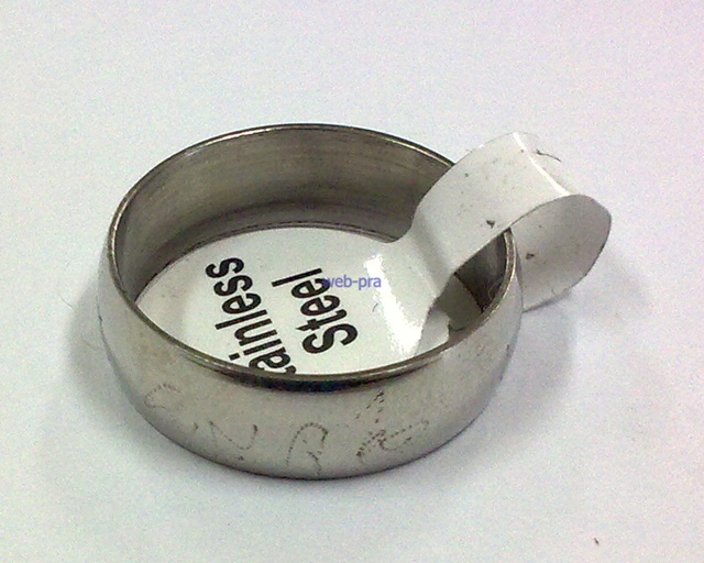 แหวน Stainless Steel หลวงพ่อเปิ่น วัดบางพระ จ.นครปฐม เบอร์ 17 พร้อมจารรอบแหวน