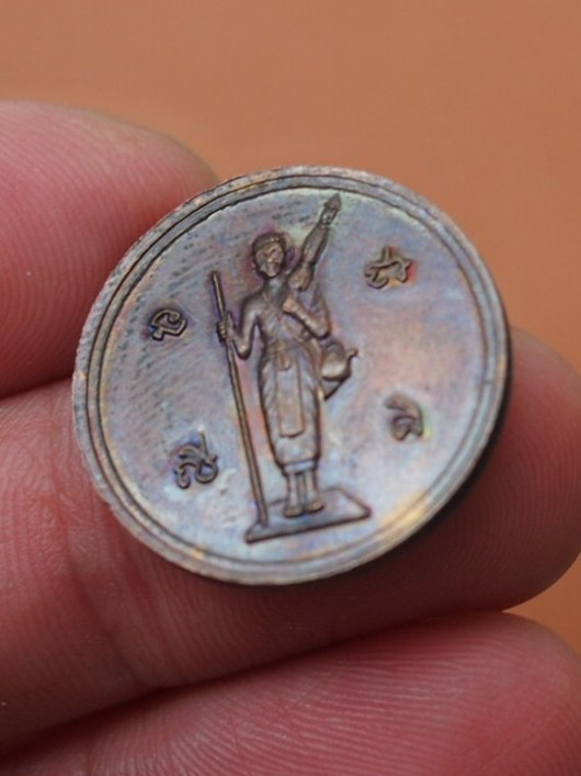 (((เคาะเดียวแดง))) เหรียญกลมหลวงพ่อรวยวัดตะโก อยุธยา เนื้อทองแดง สร้างปี 2539