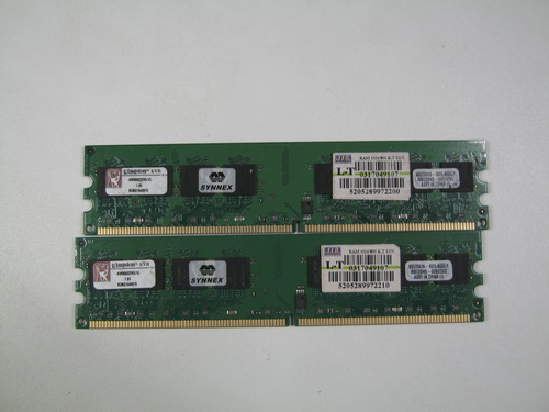 ขาย RAM PC Kingston DDR1 bus800 2G ประกัน SYNNEX  2 ชิ้น 150บ.