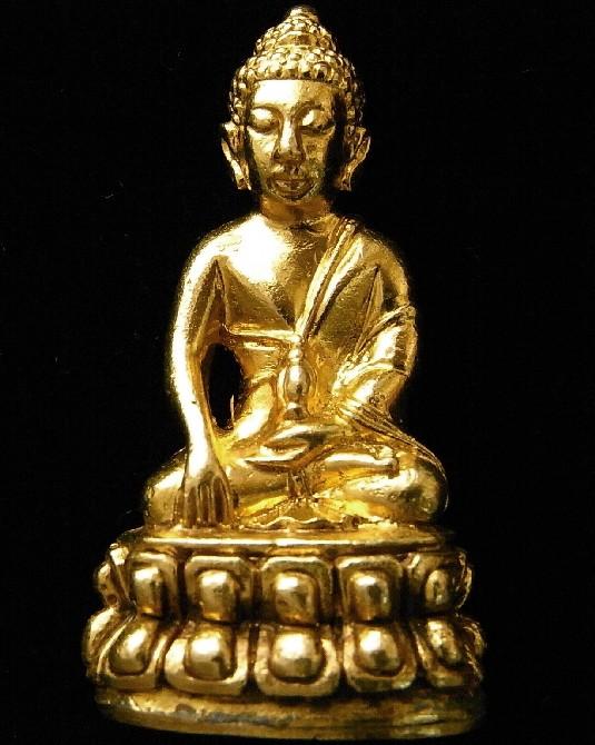 พระกริ่งธรรมมุณี หลวงพ่อแพ วัดพิกุลทอง ปี 39 กะไหล่ทอง สวยกริบ ตอกโค๊ต พร้อมหมายเลขกำกับ - 1
