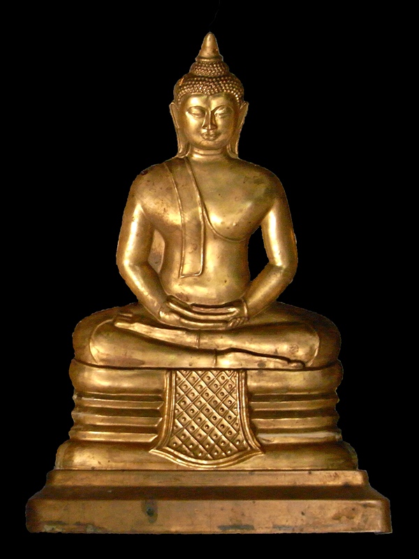 พระพุทธโสธร พิมพ์แผ่นปั๊มหน้ากากครึ่งซีก ปี พ.ศ.2497 (พระบูชา) - 2
