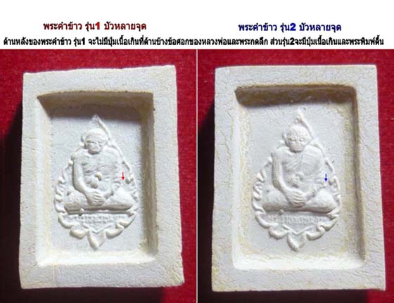 ***เปรียบเทียบ*** พระคำข้าว รุ่น1 กับ รุ่น2 (หลวงพ่อฤาษีลิงดำ) วัดท่าซุง - 2