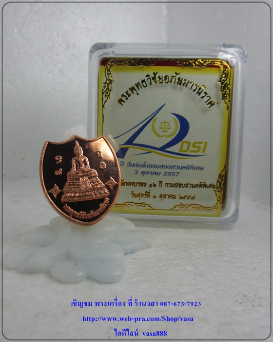 เหรียญพระพุทธวิชัยอภัยมารนิราศ DSI (เนื้อทองแดงขัดเงา) 6 - 3