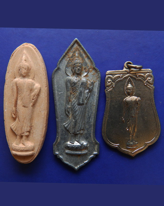1.กล่องชุดพระ 25 พุทธศตวรรษ 3 องค์ ดิน-ชิน-เหรียญ พ.ศ. 2500 - 1