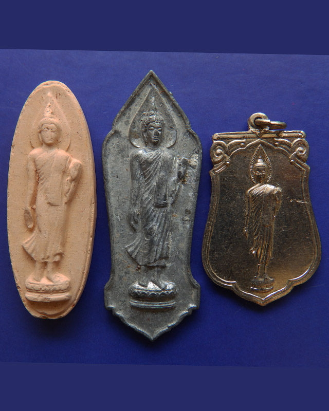 3.กล่องชุดพระ 25 พุทธศตวรรษ 3 องค์ ดิน-ชิน-เหรียญ พ.ศ. 2500 - 1