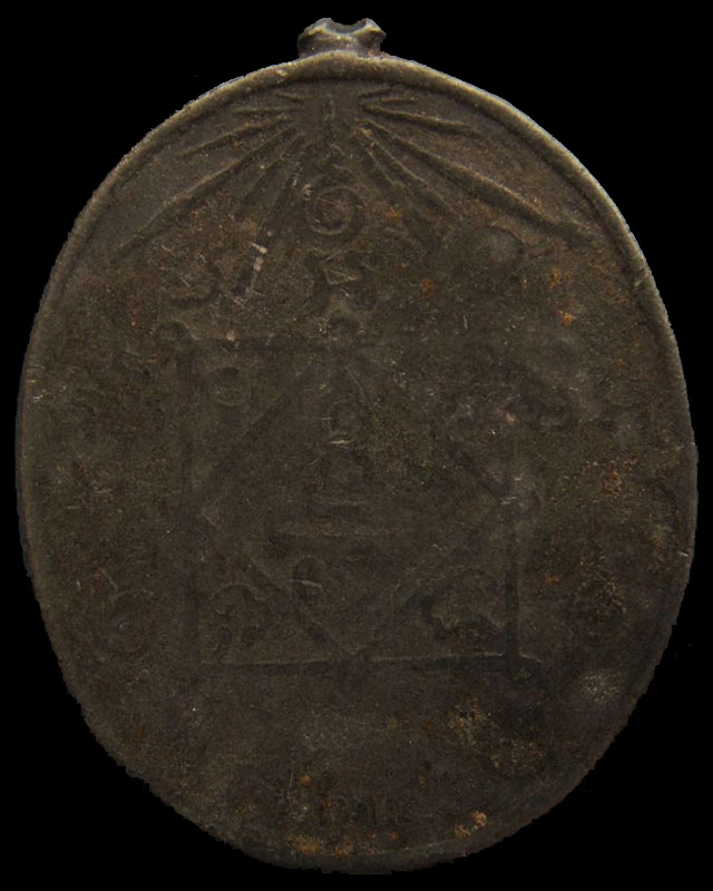 เหรียญพระพุทธชินราช พระครูธรรมหัสสีคุนวงศ์สังฆวาหะ เจ้าคณะจ.พิจิตร พ.ศ. 2468 เนื้อตะกั่ว - 2