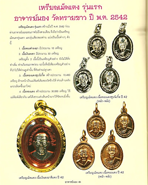 เหรียญเม็ดแตงหลวงปู่ทวด รุ่นแรก อาจารย์นอง วัดทรายขาว ๒๕๔๒ - 3