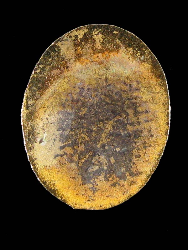 (04) หัวแหวน หลวงปู่ทวด วัดช้างให้ เนื้อทองแดงกะไหล่ทอง สร้างปี 2508 สภาพเดิมๆ - 2