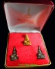 พระกริ่งศิลป์ลพบุรี หลวงพ่อแพ วัดพิกุลทอง สิงห์บุรี รุ่น 3 ปี 2535ครบชุดทองคำ เงิน นวะ สภาพสวย หายาก