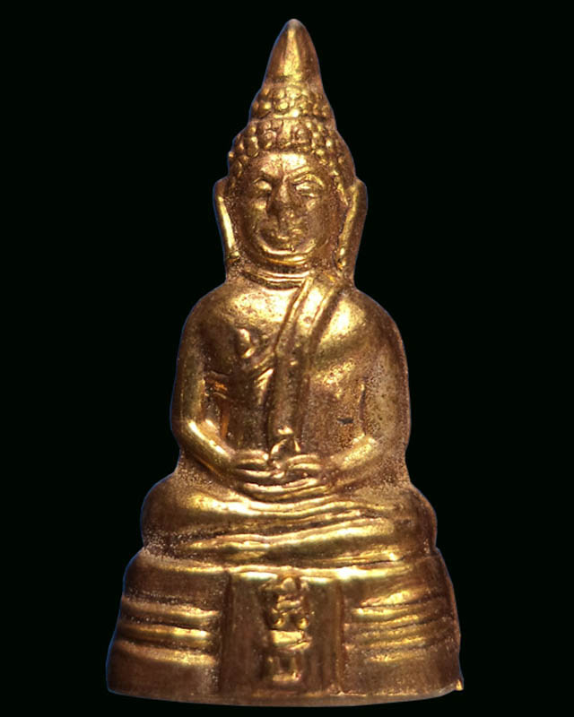 พระชัยวัฒน์ หลวงพ่อโสธร ปี2505 เนื้อทองเหลืองกะหลั่ยทอง (มีบัตรรับรอง) - 1