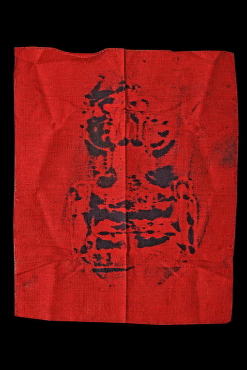ผ้ายันต์พระโมคคัลลา-พระสารีบุตร หลวงพ่อโอภาสี อาศรมบางมด ปี2495 (NO.1) - 2