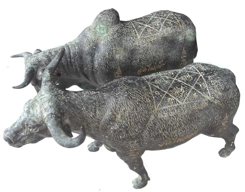 ควายธนู - วัวธนู ของ หลวงพ่อพูล วัดไผ่ล้อม นครปฐม ยุคแรกๆ ขน าดบูชา - 2
