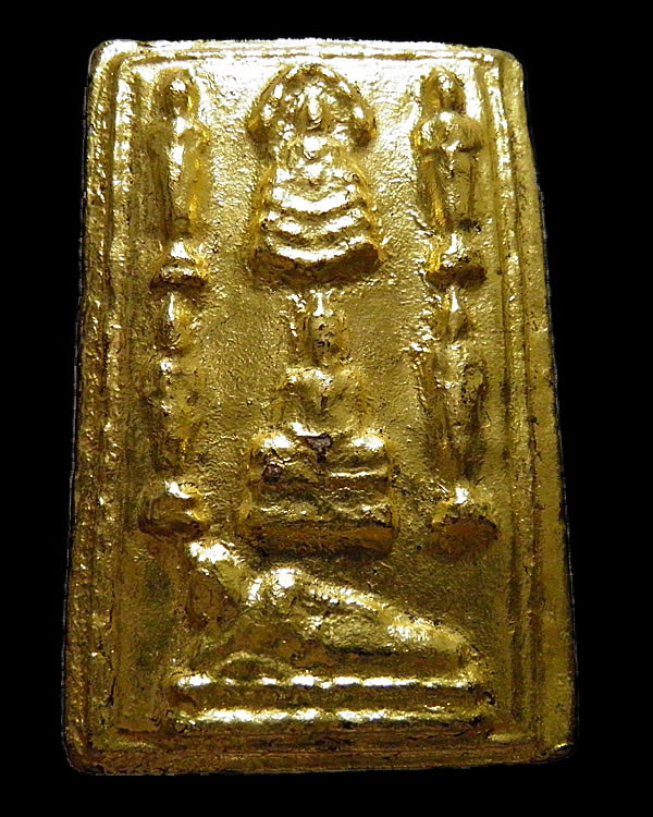 พระจำวันพิมพ์ใหญ่(พิเศษ) เนื้อผงน้ำมันลงรักปิดทองเก่าหนา หลวงปู่ธูป วัดแค นางเลิ้ง ยุดต้น ปี2504 เนื - 1
