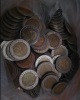 กระปุกแตก...เหรียญ 10 บาท หมุนเวียน หยอดกระปุกสะสมไว้ หลาย พ.ศ. 100 เหรียญ
