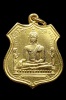 เหรียญพระพุทธไตรยรัตนนายก วัดพนัญเชิง รุ่น 2 ปี 2485 พิมพ์ พ.ขีด หลังกลาก เนื้อทองแดงชุบทอง