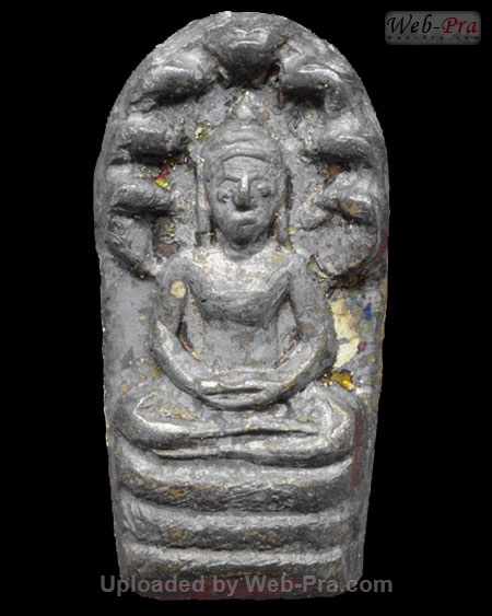 ปี 2513 พระนาคปรกใบมะขาม หลังเรียบ ท่านเจ้าคุณนรฯ (2.เนื้อเงิน)