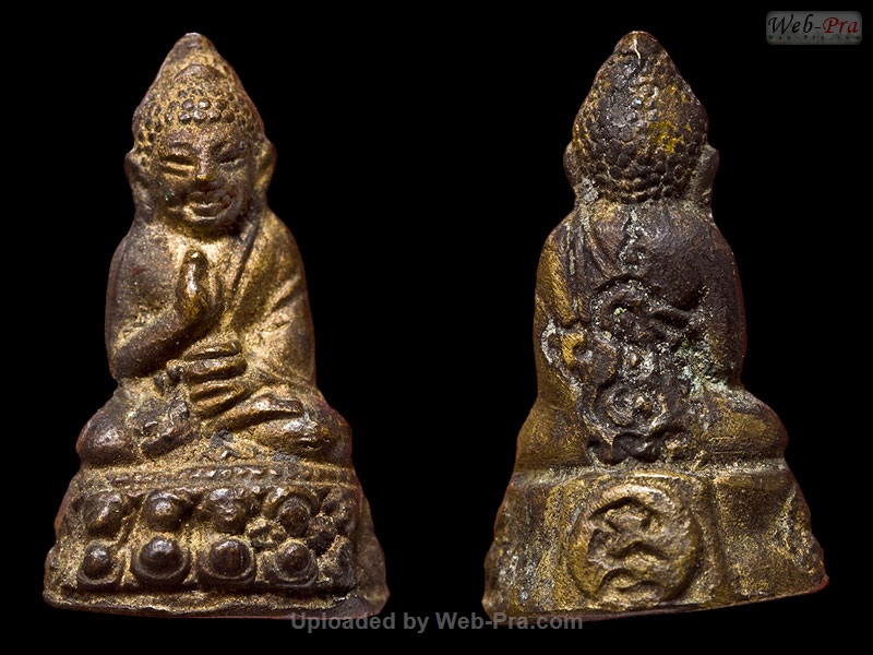 ปี2505 พระกริ่งดีดน้ำมนต์หรือกริ่งประทานพร หลวงพ่อเงิน จนทสุวณโณ (1.เนื้อโลหะผสม)