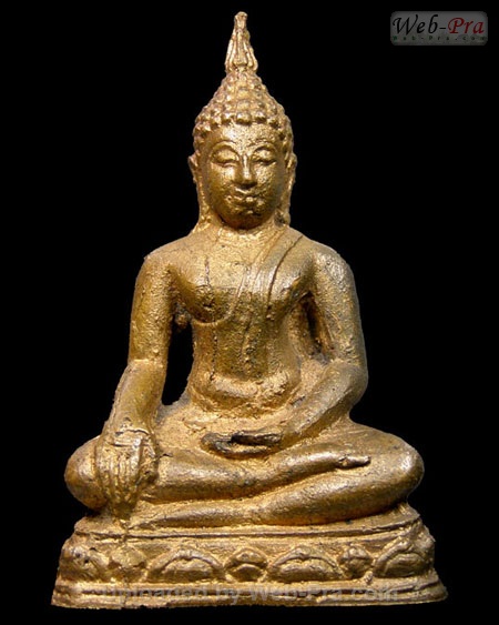 ปี 2506 พระบูชาเล็กพิมพ์มารวิชัยแบบสุโขทัย ขนาด 1 นิ้ว หลวงปู่ดู่ พรหมปัญโญ (1.เนื้อโลหะผสม)