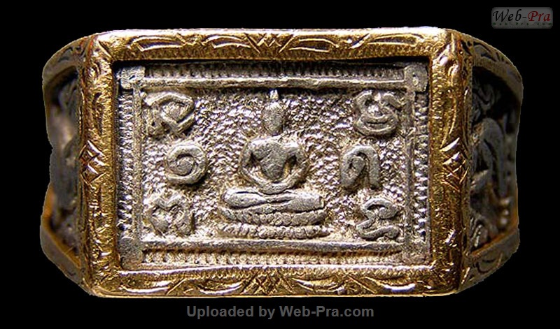 ปี 2519 แหวนพระพุทธสี่เหลี่ยม หลวงปู่ดู่ พรหมปัญโญ (1.เนื้อเงิน)