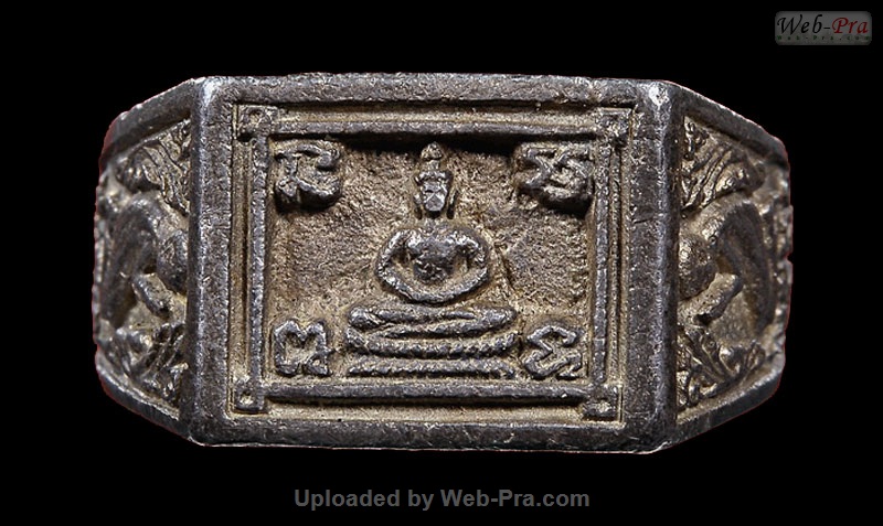 ปี 2530 แหวนพระพุทธสี่เหลี่ยม หลวงปู่ดู่ พรหมปัญโญ (1.เนื้อเงิน)