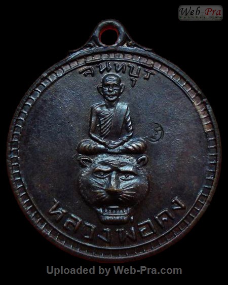 ปี ? เหรียญนั่งหัวเสือ หลวงพ่อคง วัดวังสรรพรส (4.เนื้อทองแดง-เรียบ)