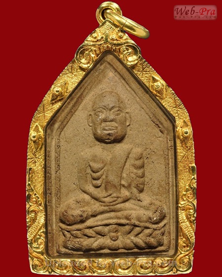 ปี 2512 พระเนื้อผงรูปเหมือนห้าเหลี่ยม หลวงปู่ชา สุภัทโท วัดหนองป่าพง จ.อุบลราชธานี (เนื้อผง)