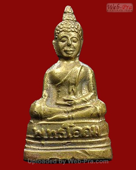 ปี 2505 พระกริ่งพุทธโคดม หลวงพ่อขอม อนิโชภิกขุ วัดไผ่โรงวัว จ.สุพรรณบุรี (พิมพ์กลาง)