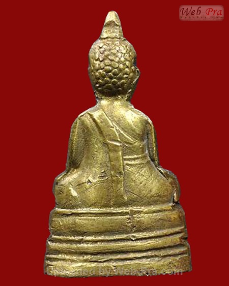 ปี 2505 พระกริ่งพุทธโคดม หลวงพ่อขอม อนิโชภิกขุ วัดไผ่โรงวัว จ.สุพรรณบุรี (พิมพ์กลาง)