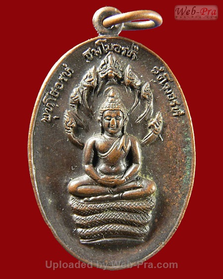 ปี 2519 เหรียญนาคปรกวัดคีรีภาวนาราม หลวงปู่แหวน สุจิณฺโณ วัดดอยแม่ปั๋ง อ.พร้าว จ.เชียงใหม่ (เนื้อทองแดง)
