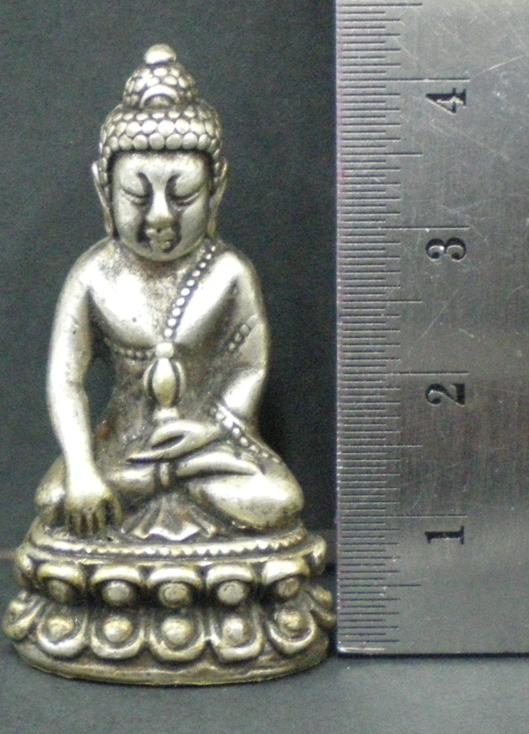 พระกริ่งใหญ่สูง 3 cm เนื้อเงิน นะ โภคทรัพย์ ปี44 วัดสุทัศโค้ตดอกบัวพร้อมกล่อง