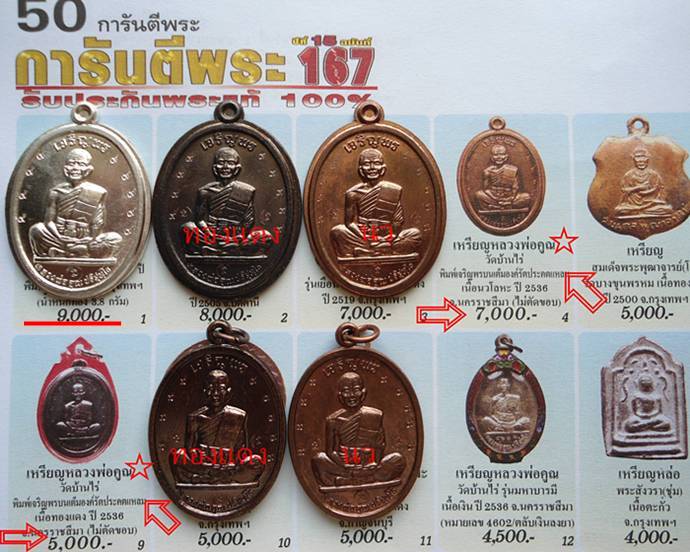 เจริญพรบนเต็มองค์ เนื้อนวะ พิมพ์รัดประคตแหลม ปี๒๕๓๖( โค๊ต ๙+โค๊ดนะ กรรมการ)/G