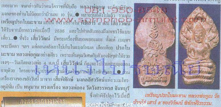 3องค์3เนื้อ ปรกใบมะขาม เสาร์ 5 คูณพันล้าน ปี 37 สุดยอดวัตถุมงคลที่เพียบพร้อมพุทธคุณอันเข้มขลัง