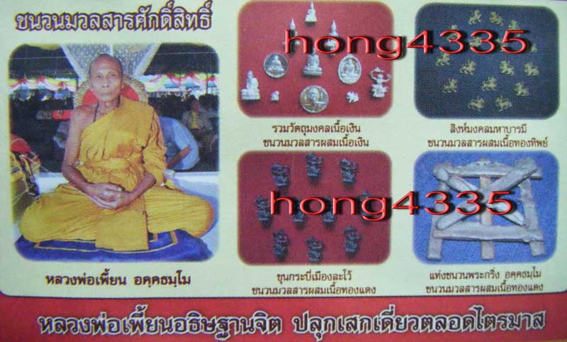 (((รูปเหมือนปั๊มเข่ากว้างหลังเต็ม (ไตรมาส 53) เนื้อทองทิพย์ หลวงพ่อเพี้ยน วัดเกริ่นกฐิน จ. ลพบุรี โค