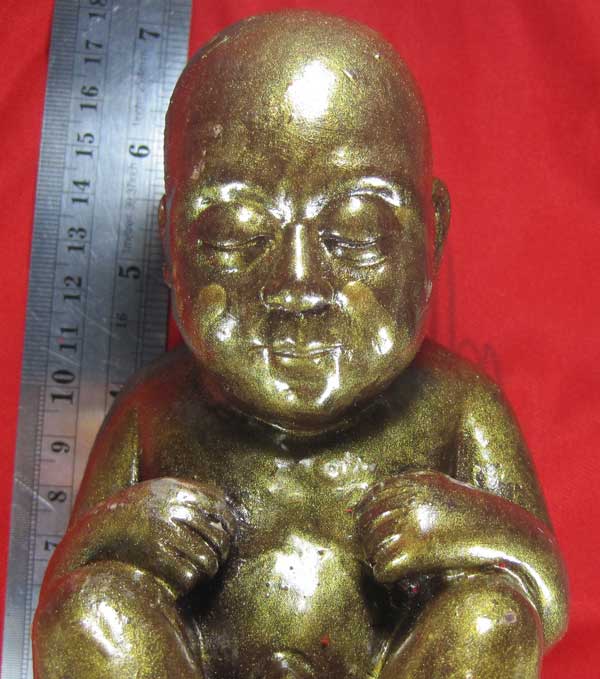 กุมารทองเหล็กไหล-น้ำพี้ขนาดบูชา องค์ใหญ่ หลวงปู่คำบุ คุตฺตจิตฺโต วัดกุดชมภู อ.พิบูลฯ จ.อุบลราชธานี
