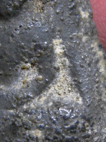 พระกลีบบัวหลังปิดตา เนื้อชินเขียว หลวงปู่บุญ วัดกลางบางแก้ว จ.นครปฐม มาพร้อมบัตรรับรอง  