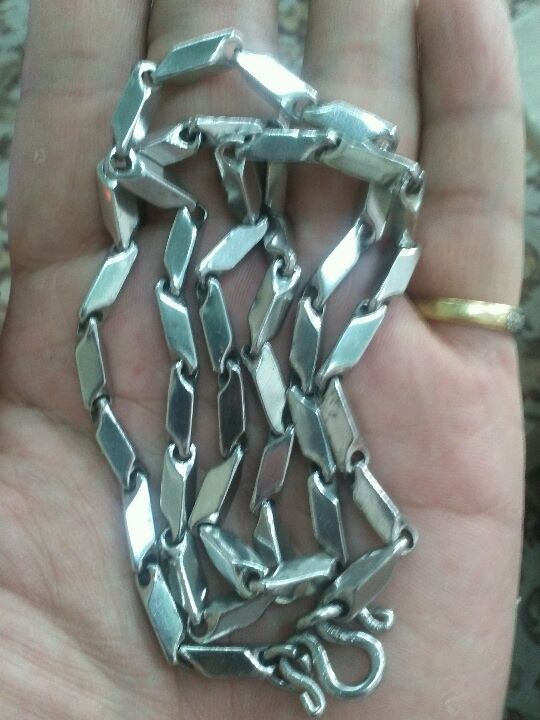 เคาะเดียวครับ @@@ สร้อยคอสแตนเลสแท้ มือสอง สวมคอได้ ยาว 24 น ิ้ว