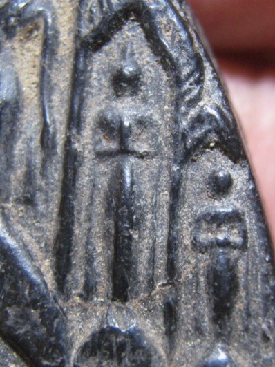 พระผงใบลานพิมพ์สิบทัศน์สองหน้า เนื้อผงใบลาน หลวงพ่อเงิน วัดด อนยายหอม จ.นครปฐม พอสวย