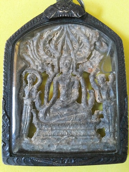 พระปรุหนัง พิมพ์บัวเบ็ด เนื้อชินเงิน  กรุวัดราชบูรณะ จ.พระนครศรีอยุธยา