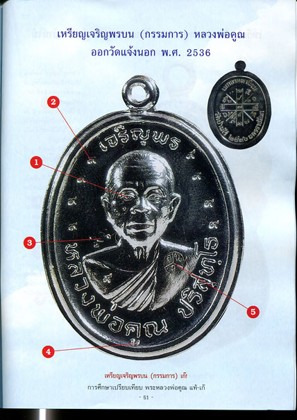 หนังสือ การศึกษาเปรียบเทียบพระ หลวงพ่อคูณ ปริสุทโธ วัดบ้านไร่ แท้- เก๊