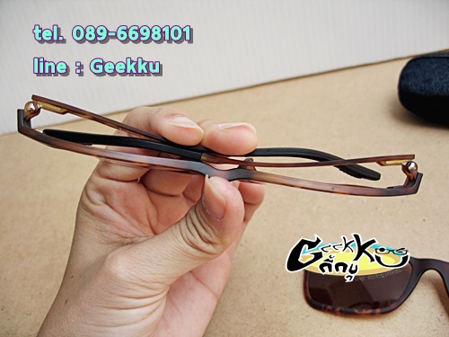 กรอบแว่นตา Cooper  (6006-col.5) **ของแท้ ** ทรงกรอบเต็มสีน้ำตาลลายกระ  มีคลิปกันแดด (เลนส์ Porarized