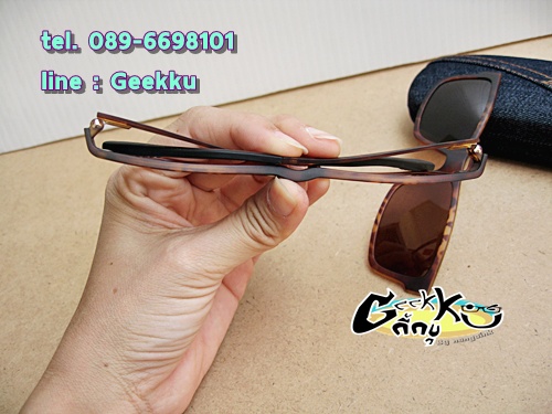 กรอบแว่นตา Cooper  (6001-col.5) **ของแท้ ** ทรงกรอบเต็มสีน้ำตาลลายกระ  มีคลิปกันแดด (เลนส์ Porarized