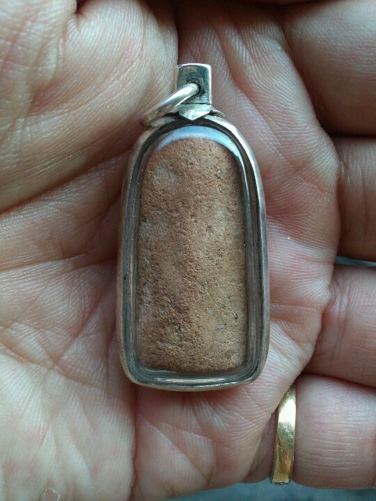 พระนาคปรก กรุวัดตะโหนดลาย เนื้อดิน จ.สมุทรสงคราม อายุ 200 กว่าปี + เลี่ยมเงิน