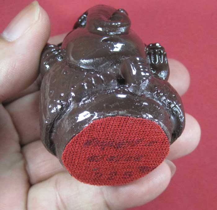 พิฆเณศรเนื้อผงเหล็กไหล+ผงเหล็กน้ำพี้ขนาดบูชา 2 นิ้ว หลวงปู่คำบุ คุตฺตจิตฺโต วัดกุดชมภู จ.อุบลราชธานี