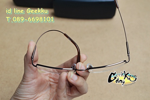 กรอบแว่นตา Nikon (C1132)  ทรงครึ่งกรอบสีน้ำตาล  กรอบ Titanium  โค้ง ดัด บีบ งอ ได้ไม่หักค่ะ ขากางได้