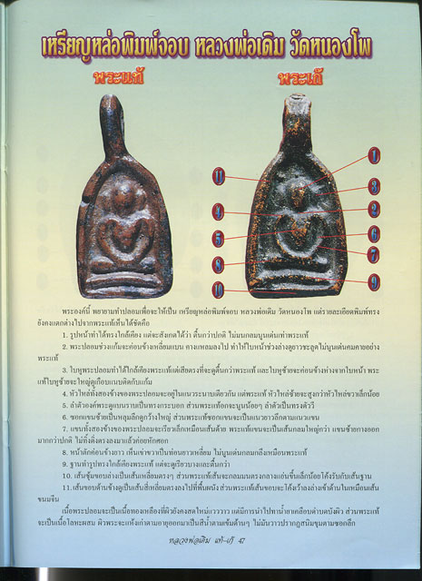หนังสือ ข้อแตกต่างระหว่าง วัตถุมงคล หลวงพ่อเดิม วัดหนองโพ แท้-เก๊