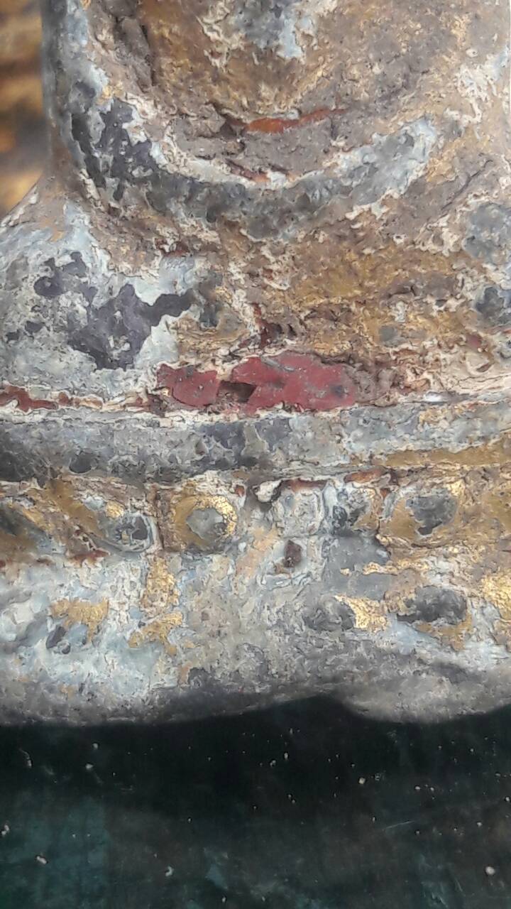 พระแก้บน.เนื้อตะกั่ว.ทองเดิมสนิมแดง.กรุวัดคลองสิบสอง