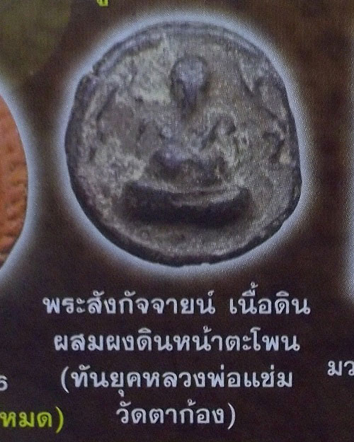 พระสังกัจจายน์ผสมผงดินหน้าตะโพน หลวงพ่อเต้า เขมโก วัดเกาะวัง ไทร นครปฐม หลวงพ่อแช่ม วัดตาก้อง ปลุกเส