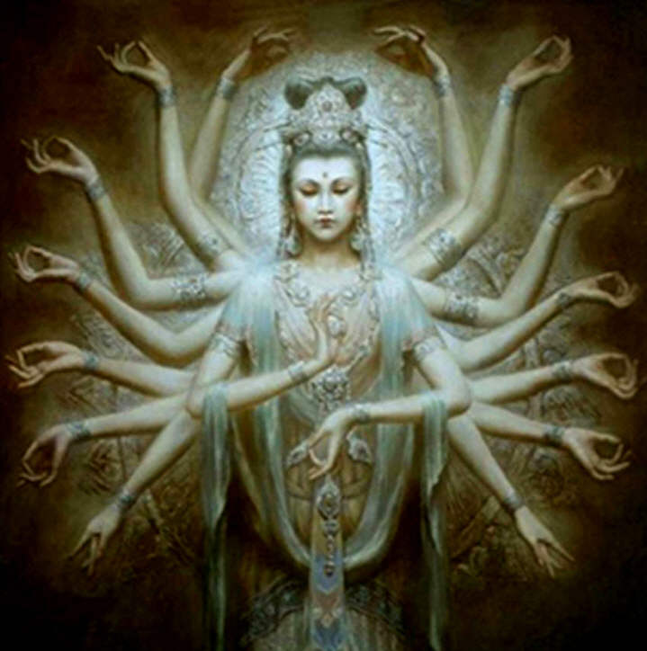 จึ้ทองคำล้อมเพชร พระโพธิสัตว์ เจ้าแม่กวนอิม ปางพันมือ ทองคำ22กรัม เพชร0.96กะรัต (ปิดถูกกว่าในห้าง)