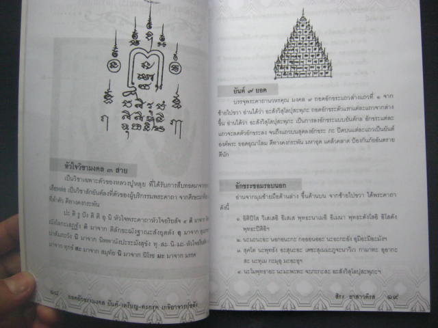 หนังสือ "ถอดอักขระมงคล ยันต์ เหรียญ ตะกรุด เกจิอาจารย์ขลัง" ความหนา 127 หน้า กระดาษปอนด์อย่างดี