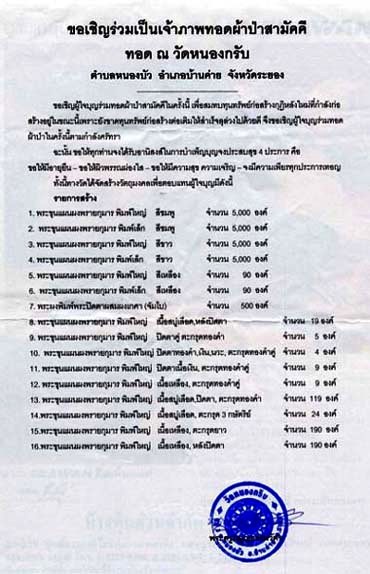  พระขุนแผนผงพรายกุมาร ปี 2546 หลวงพ่อสาคร วัดหนองกรับ จ.ระยอง